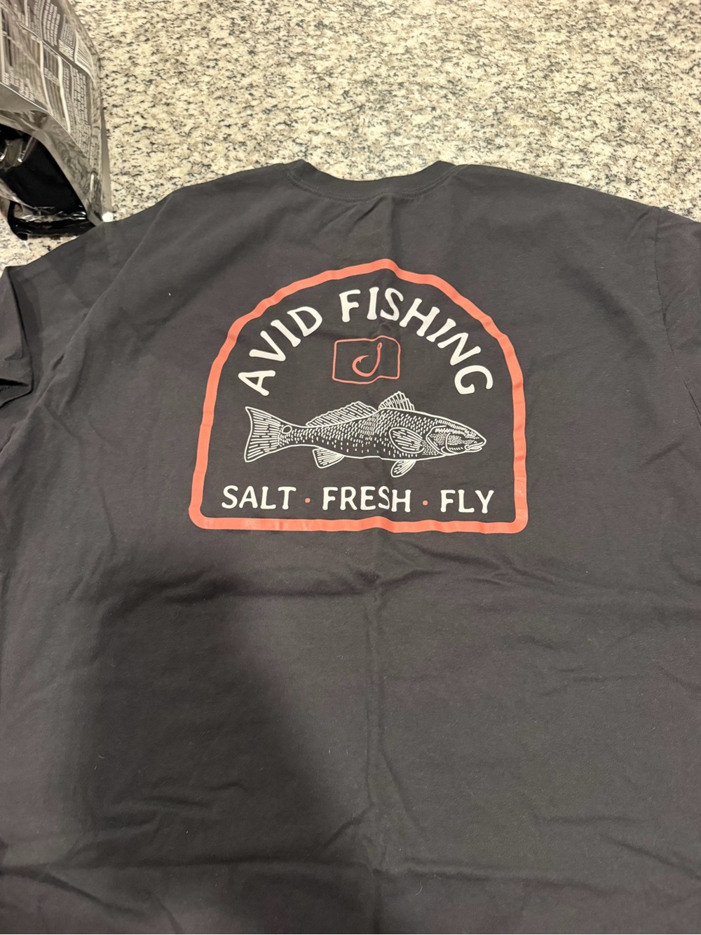 Avid Fishing Men's Black Graphic Tee - Salt • Fresh • Fly